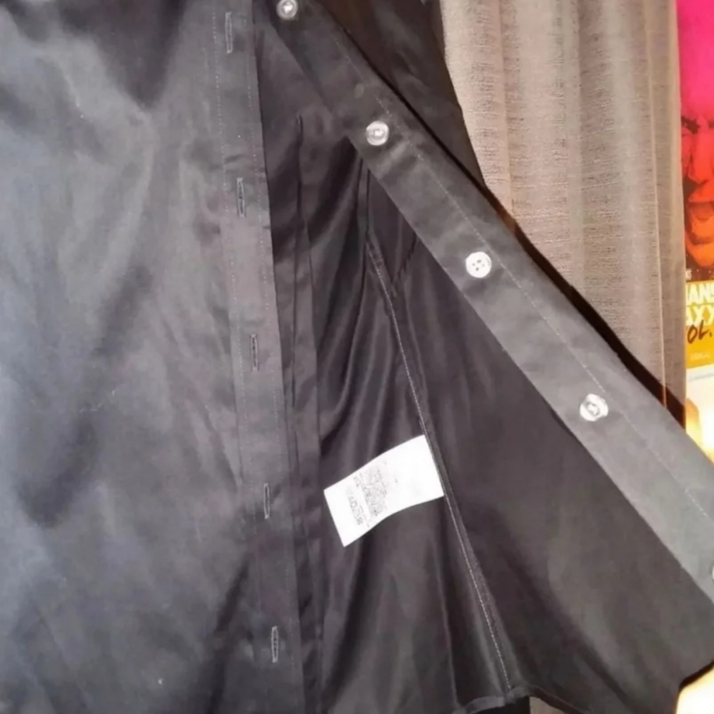 BANANA REPUBLIC Non-Iron Fitted Dress Shirt Long-Sleeved Button Size 10 - Picture 7 of 12